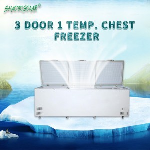 1015L/1125L /1215L/1615L big capacity 3 door 1 temp. Chest Freezer