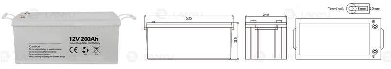 12v200ah GEL BATTERY